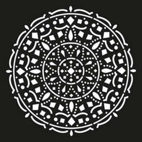 Designer Stencils Asana Mandala Stencil